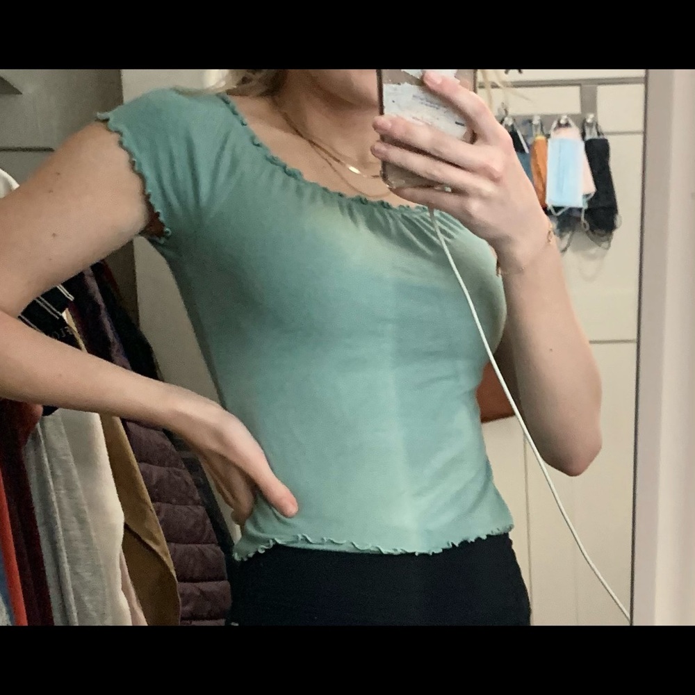 SOLD TRENDY Lettuce Hem Top